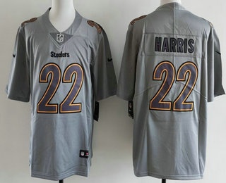Men's Pittsburgh Steelers #22 Najee Harris Limited Grey Fashion Vapor Jersey