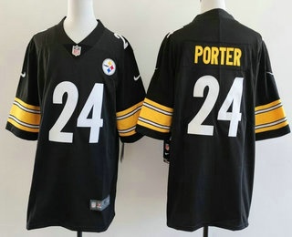 Men's Pittsburgh Steelers #24 Joey Porter Jr Limited Black Vapor Jersey