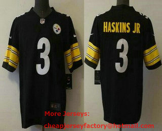 Men's Pittsburgh Steelers #3 Dwayne Haskins Jr Black 2022 Vapor Untouchable Stitched NFL Nike Limited Jersey