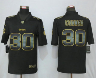 Men's Pittsburgh Steelers #30 James Conner Black Gold 2019 Vapor Untouchable Stitched NFL Nike Limited Jersey