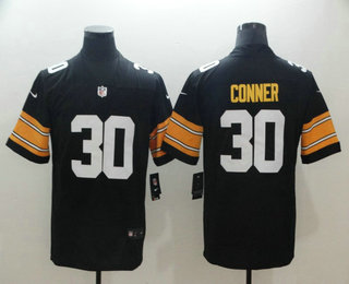 Men's Pittsburgh Steelers #30 James Conner Black NEW 2018 Vapor Untouchable Stitched NFL Nike Limited Jersey