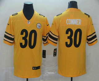 Men's Pittsburgh Steelers #30 James Conner Gold 2019 Inverted Legend Stitched NFL Nike Limited Jersey
