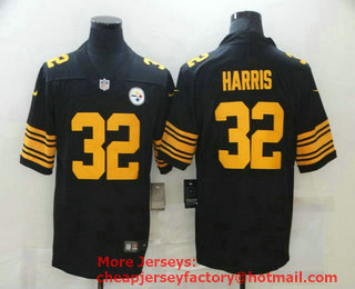 Men's Pittsburgh Steelers #32 Franco Harris Black 2016 Color Rush Stitched NFL Nike Limited Jersey