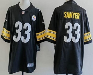Men's Pittsburgh Steelers #33 Jack Sawyer Limited Black Vapor Jersey