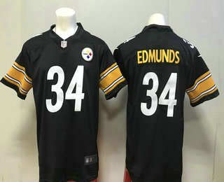 Men's Pittsburgh Steelers #34 Terrell Edmunds Black 2017 Vapor Untouchable Stitched NFL Nike Limited Jersey