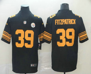 Men's Pittsburgh Steelers #39 Minkah Fitzpatrick Black 2016 Color Rush Stitched NFL Nike Limited Jersey