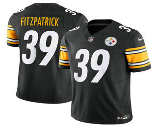 Men's Pittsburgh Steelers #39 Minkah Fitzpatrick Black 2023 FUSE Vapor Limited Jersey
