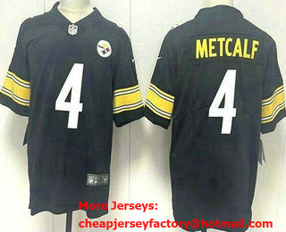 Men's Pittsburgh Steelers #4 DK Metcalf Limited Black Vapor Jersey