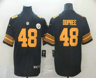 Men's Pittsburgh Steelers #48 Bud Dupree Black 2016 Color Rush Stitched NFL Nike Limited Jersey