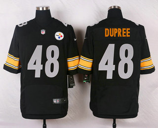 Men's Pittsburgh Steelers #48 Bud Dupree Black Team Color NFL Nike Elite Jersey