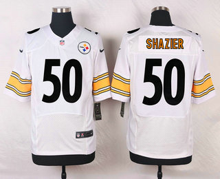 Men's Pittsburgh Steelers #50 Ryan Shazier White Road NFL Nike Elite Jersey
