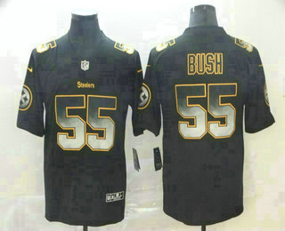 Men's Pittsburgh Steelers #55 Devin Bush Black 2019 Vapor Smoke Fashion Stitched NFL Nike Limited Jersey