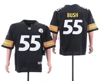 Men's Pittsburgh Steelers #55 Devin Bush Black 2019 Vapor Untouchable Stitched NFL Nike Limited Jersey