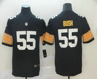 Men's Pittsburgh Steelers #55 Devin Bush Black 2019 Vapor Untouchable Stitched NFL Nike Throwback Limited Jersey