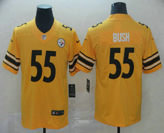 Men's Pittsburgh Steelers #55 Devin Bush Gold 2019 Inverted Legend Stitched NFL Nike Limited Jersey