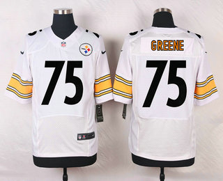 Men's Pittsburgh Steelers #75 Joe Greene White Retired Player NFL Nike Elite Jersey
