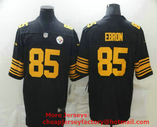 Men's Pittsburgh Steelers #85 Eric Ebron Black 2016 Color Rush Stitched NFL Nike Limited Jersey