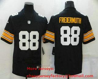 Men's Pittsburgh Steelers #88 Pat Freiermuth Black 2021 Vapor Untouchable Stitched NFL Nike Throwback Limited Jersey