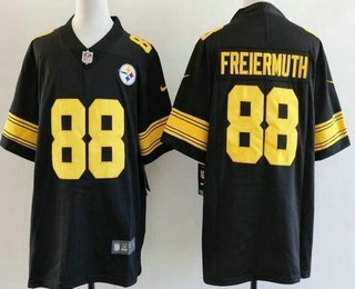 Men's Pittsburgh Steelers #88 Pat Freiermuth Limited Black Throwback Vapor Jersey