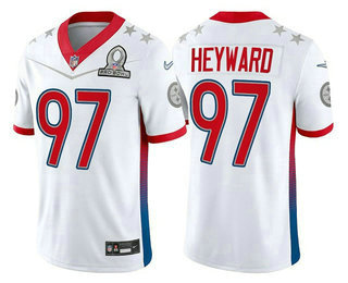 Men's Pittsburgh Steelers #97 Cameron Heyward 2022 White Pro Bowl Stitched Jersey
