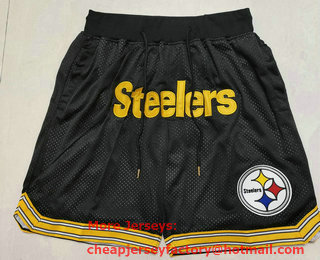 Men's Pittsburgh Steelers Black Just Don Shorts