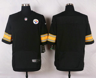 Men's Pittsburgh Steelers Blank Black Team Color NFL Nike Elite Jersey