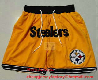Men's Pittsburgh Steelers Yellow Just Don Shorts