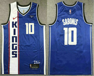 Men's Sacramento Kings #10 Domantas Sabonis Blue 2023 City Icon Sponsor Swingman Jersey
