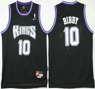 Men's Sacramento Kings #10 Mike Bibby Black Swingman Jersey