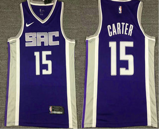 Men's Sacramento Kings #15 Vince Carter Purple 2017-2018 Nike Swingman Stitched NBA Jersey