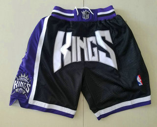 Men's Sacramento Kings Black Just Don Shorts Swingman Shorts