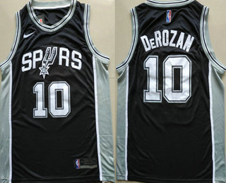 Men's San Antonio Spurs #10 DeMar DeRozan Black 2018 Nike Swingman Stitched NBA Jersey