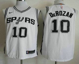 Men's San Antonio Spurs #10 DeMar DeRozan White 2017-2018 Nike Authentic Stitched NBA Jersey