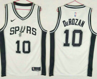 Men's San Antonio Spurs #10 DeMar DeRozan White 2018 Nike Swingman Stitched NBA Jersey