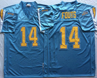 Men's San Diego Chargers #14 Dan Fouts Light Blue Throwback Jersey By Mitchell & Ness