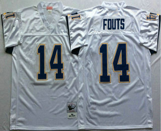 Men's San Diego Chargers #14 Dan Fouts White Throwback Jersey By Mitchell & Ness