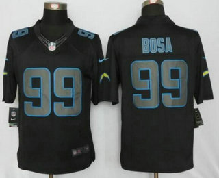 Men's San Diego Chargers #99 Joey Bosa Black Impact NFL Nike Limited Jersey