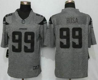 Men's San Diego Chargers #99 Joey Bosa Gray Gridiron Nike NFL Limited Jersey