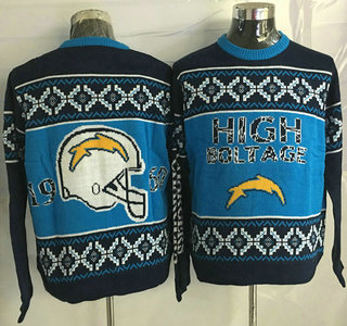 Men's San Diego Chargers Blue With Black NFL Sweater