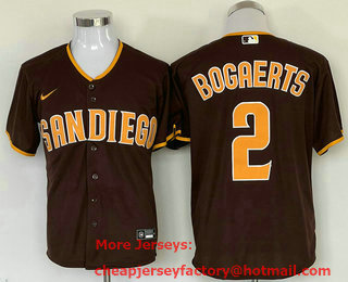 Men's San Diego Padres #2 Xander Bogaerts Brown Cool Base Stitched Baseball Jersey