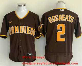 Men's San Diego Padres #2 Xander Bogaerts Brown Flex Base Stitched Baseball Jersey