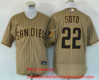 Men's San Diego Padres #22 Juan Soto Grey Stitched MLB Flex Base Nike Jersey