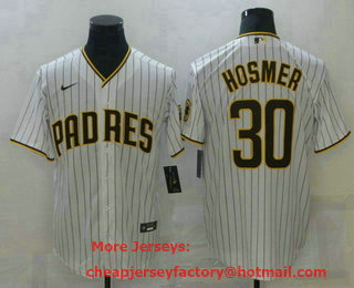 Men's San Diego Padres #30 Eric Hosmer White Stitched MLB Cool Base Nike Jersey