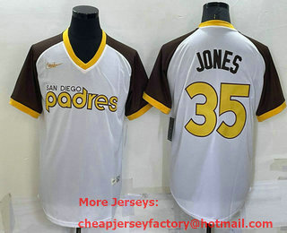 Men's San Diego Padres #35 Randy Jones White Stitched Cooperstown Cool Base Nike Jersey