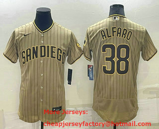 Men's San Diego Padres #38 Jorge Alfaro Grey Stitched MLB Flex Base Nike Jersey