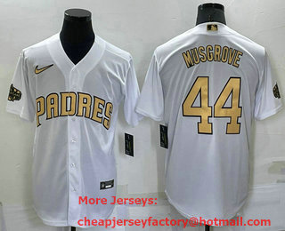 Men's San Diego Padres #44 Joe Musgrove  White 2022 All Star Stitched Cool Base Nike Jersey