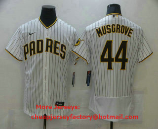 Men's San Diego Padres #44 Joe Musgrove White Stitched MLB Flex Base Nike Jersey