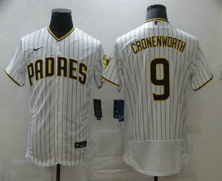 Men's San Diego Padres #9 Jake Cronenworth White Stitched MLB Flex Base Nike Jersey