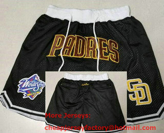 Men's San Diego Padres Black Just Don Shorts