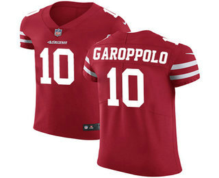 Men's San Francisco 49ers #10 Jimmy Garoppolo Red 2017 Vapor Untouchable Stitched NFL Nike Elite Jersey